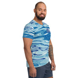 TRIPPIE HOOKS Ocean Men's Athletic T-shirt